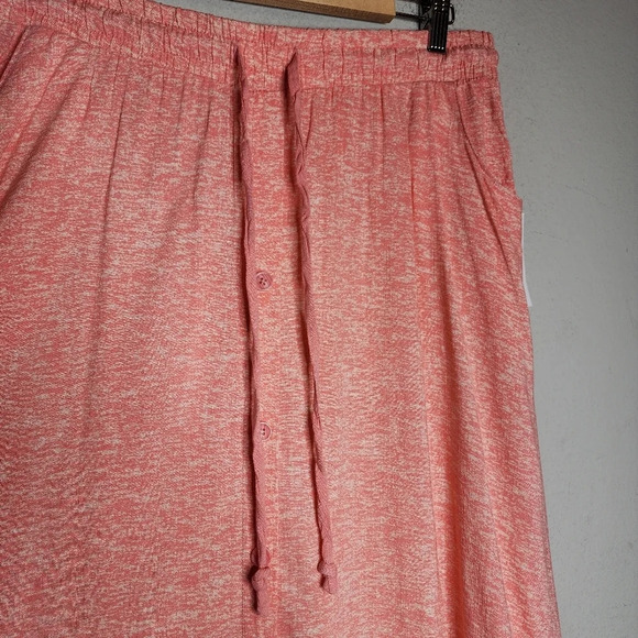 NWT Lularoe Marsha coral rayon stretch pockets button midi skirt. Size M - Picture 2 of 12